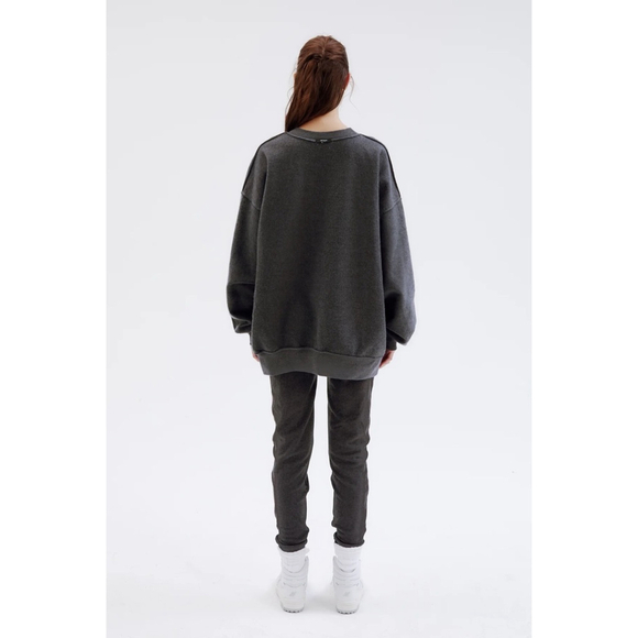 Women's The Bar Sweatshirt L Gray Varsity - Picture 7 of 8